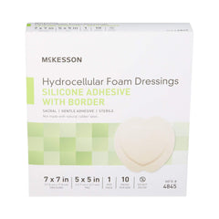 McKesson Hydrocellular Foam Dressing breathable outer film supports a protective barrier.