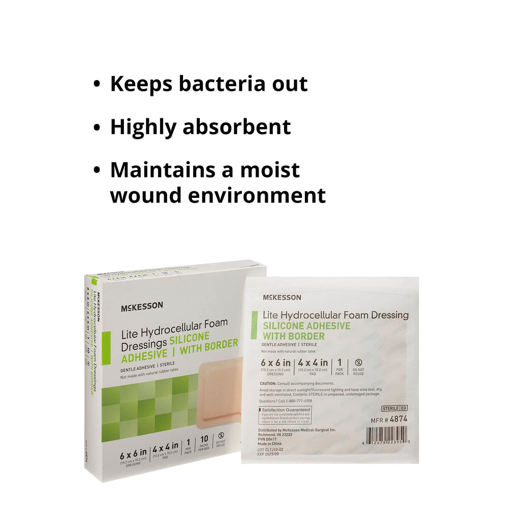 McKesson Lite dressing provides leak-proof seal around wounds.