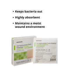 McKesson Lite dressing provides leak-proof seal around wounds.