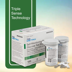 McKesson True Metrix memory stores up to 500 results with date and time.