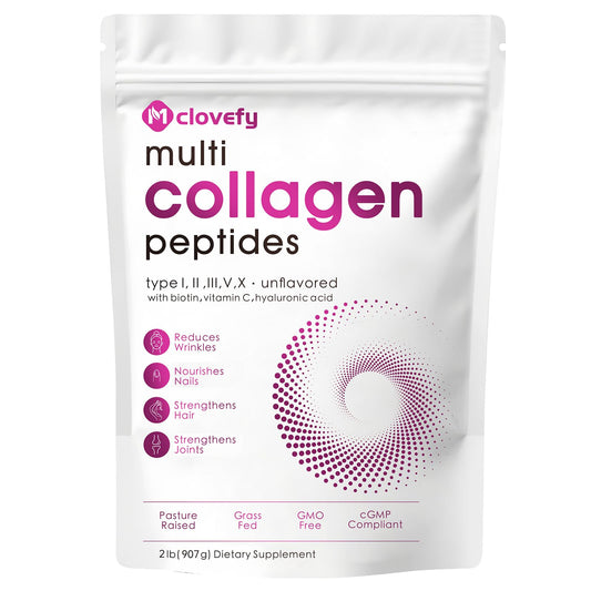 Mclovefy multi-collagen powder bottle for convenient daily collagen use.