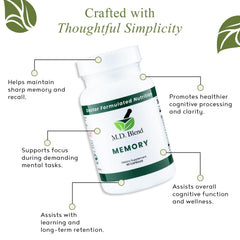 M.D. Blend Brain Support bacopa monnieri ingredient close-up.