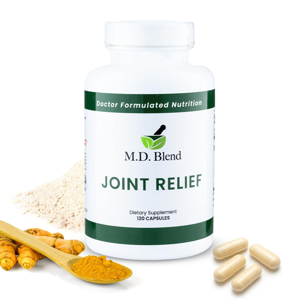 MD Blend M.D. Joint bottle front for daily joint support and mobility.