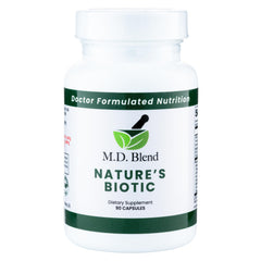 MD Blend Nature’s Biotic berberine bottle showcases daily wellness support.