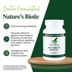 MD Blend Nature’s Biotic berberine capsules ready for easy daily use.