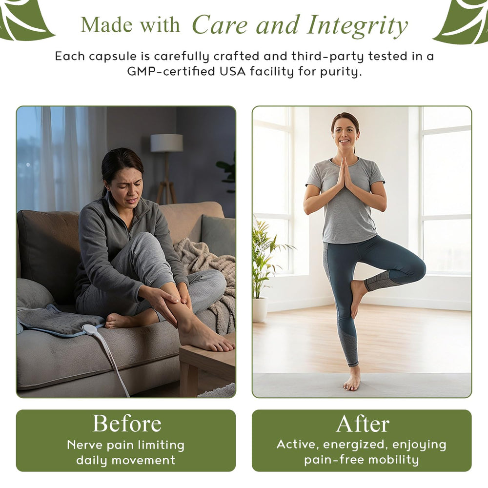 Active lifestyle scene featuring MD Blend Neuropathy for ongoing wellness.
