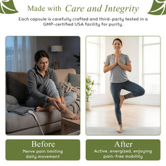 Active lifestyle scene featuring MD Blend Neuropathy for ongoing wellness.