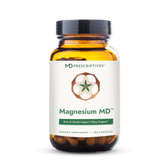 MD Prescriptives Magnesium MD bottle front showing a sleek design and accessibility