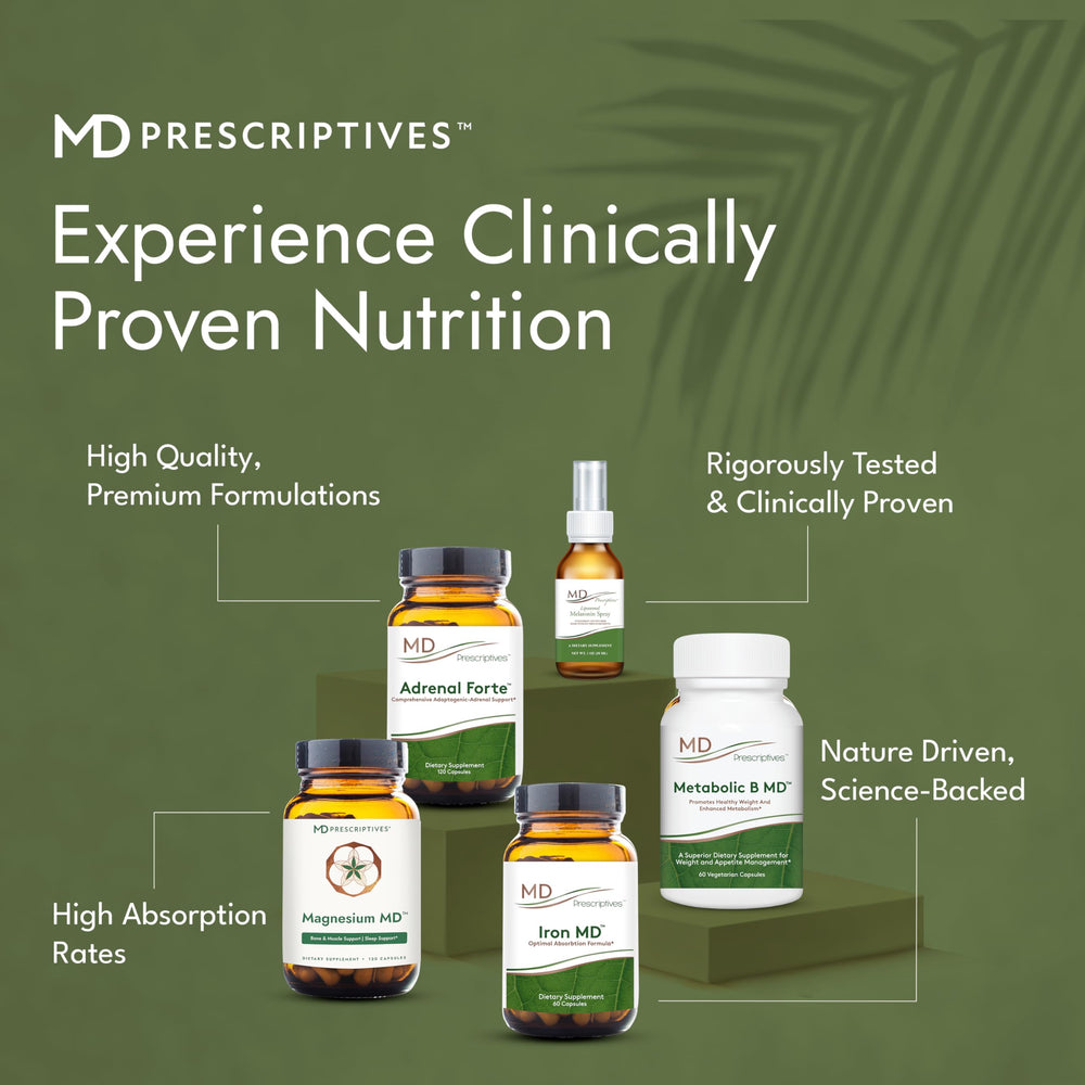 MD Prescriptives Magnesium MD bottle on a daily routine setup