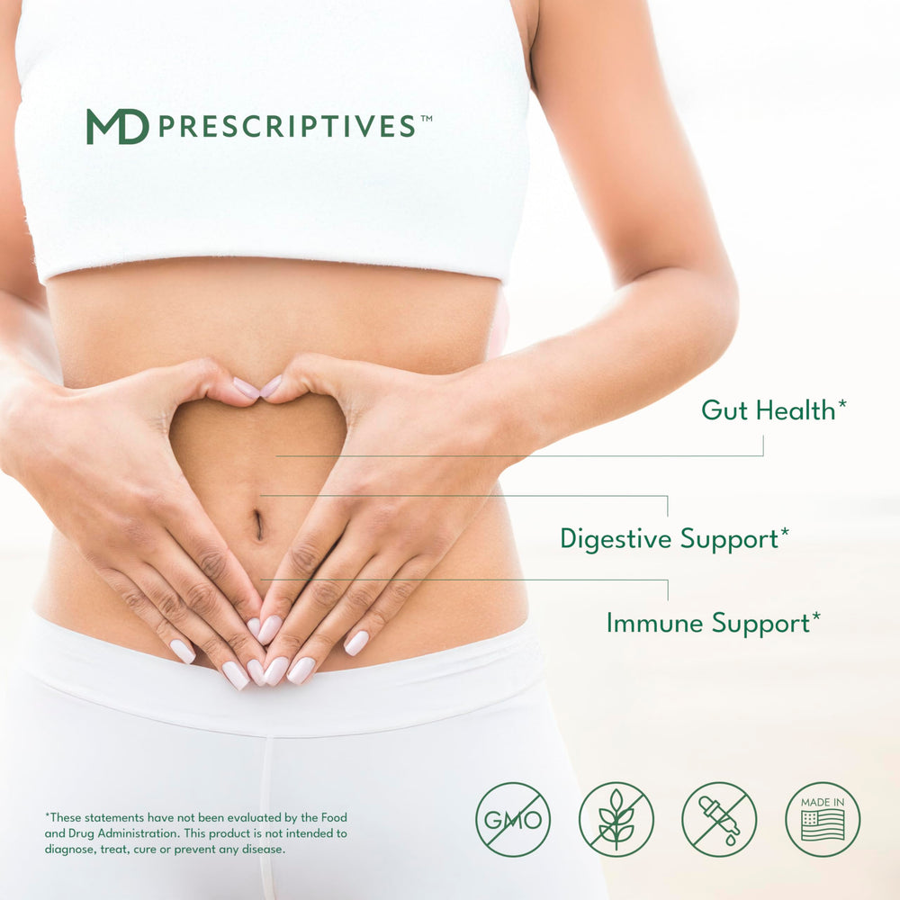 MD Prescriptives PureBiotic packaging on shelf communicates 60 capsules.