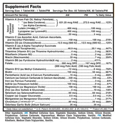 MDR Fitness Tabs packaging overview highlights AM/PM formula for balanced nourishment