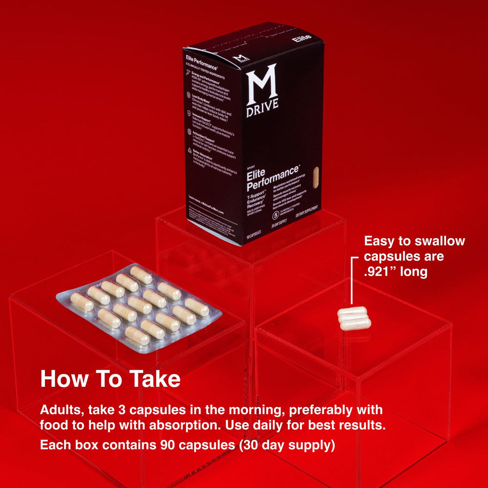 Mdrive Elite daily‑use packaging suggests easy integration into workouts and life