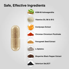 Mdrive Elite label glass bottle emphasizes gluten‑free and non‑GMO formulation