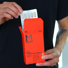 Mdrive Prime DHEA ingredient panel notes hormonal support context.
