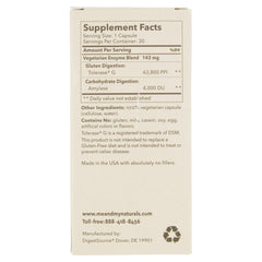 Ingredients panel highlights Tolerase G and amylase enzymes for gluten and carb digestion