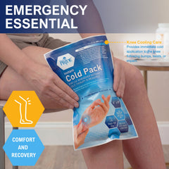 Compact ice pack for travel and on-the-go first aid.