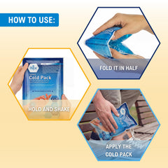 Lightweight disposable packs for post-injury swelling control.