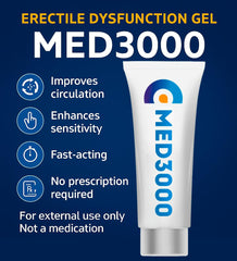 Med3000 cream application on skin demonstrating smooth texture for fast absorption.