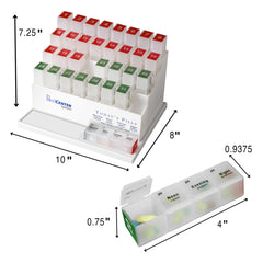 MedCenter labeled compartments showing four time slots for dosing