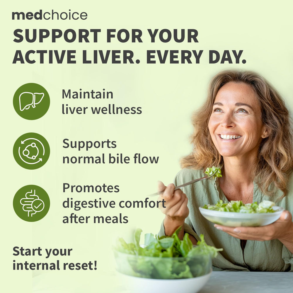 MEDCHOICE Beetroot bottle highlighting bile flow support