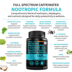 MEDCHOICE ginkgo biloba visuals emphasize cognitive synergy in daily tasks.