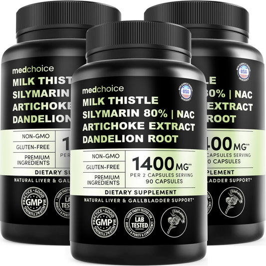 MEDCHOICE milk thistle bottle front view for liver support