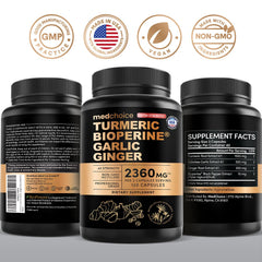 MEDCHOICE organic turmeric bottle 240ct pack shown for daily routine.