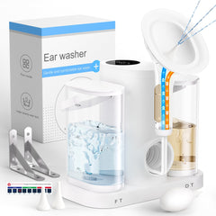 Medcodes water-powered ear cleaner with built-in sewage system for mess-free at-home cleaning.
