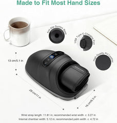 Medcursor cordless hand massager 2500mAh battery powers long uninterrupted sessions.