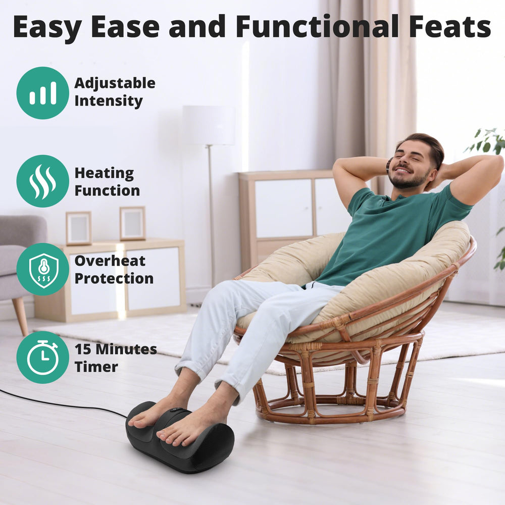 Medcursor Foot Massager with Heat rolling nodes close-up for targeted kneading