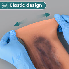 MedEduQuest bruised wound sleeve offers lifelike bruising visuals for practice.
