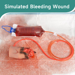 MedEduQuest trauma simulation wound model provides lifelike wound dressing practice for education.