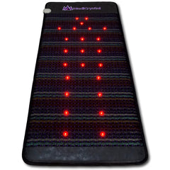 MediCrystal infrared heating pad front view showcases spacious XL design for full-body warmth.