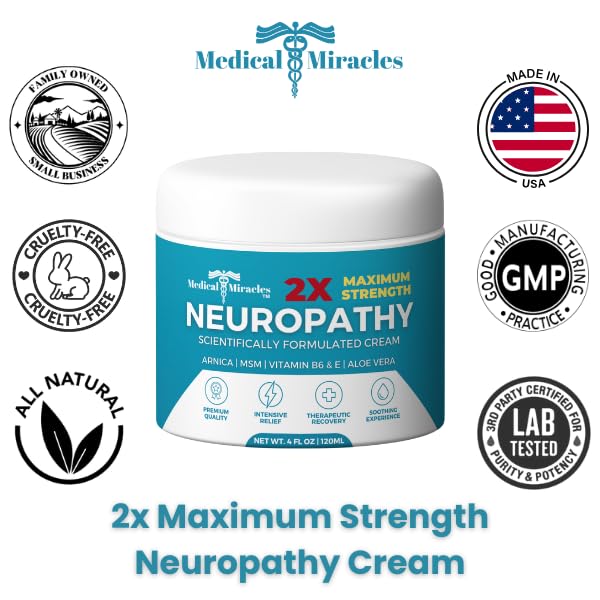 Medical Miracles Neuropathy Cream packaging – premium product in limited batches.