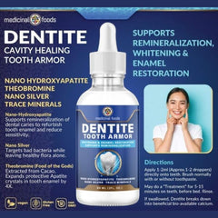 Dentite Tooth Armor Liquid bottle showcases daily fresh breath benefits.