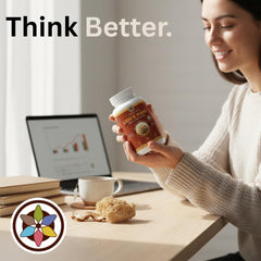 Glass bottle with soft lighting conveys a premium wellness product