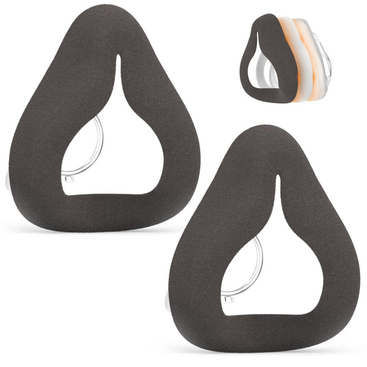 Medicolor improved cushion for AirFit F20 seal close-up demonstrates secure, comfortable fit.