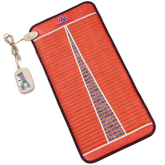 MediCrystal amethyst mat front view with infrared warmth for targeted back comfort.