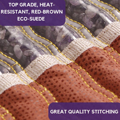 MediCrystal amethyst mat side view shows compact profile for home use.