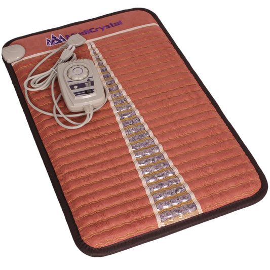 MediCrystal Infrared Amethyst Mini Mat setup showing cozy warmth