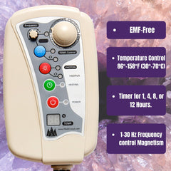 Front view of MediCrystal ThermoGem in use on a bed or floor