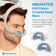 Medihealer N30i nasal cushion velvet-lined blue for warmth