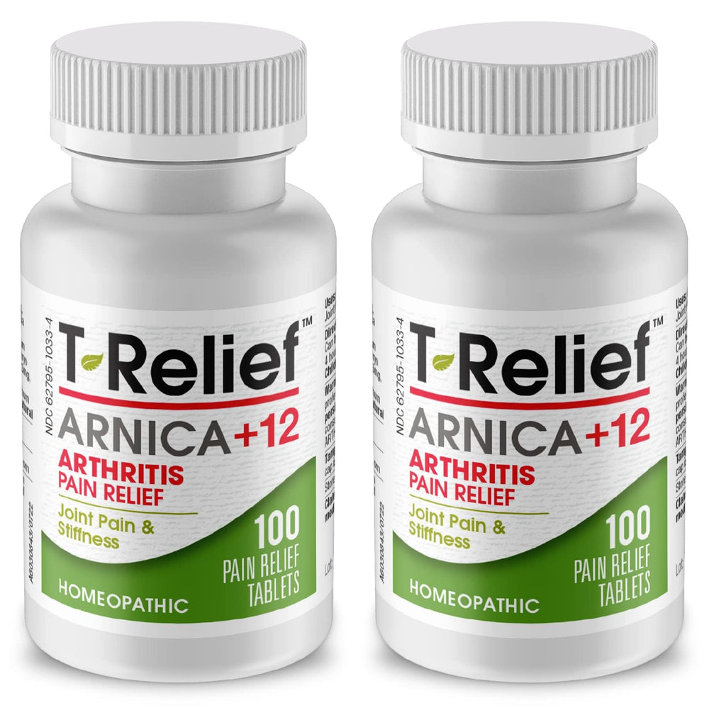MediNatura T-Relief arthritis tablets front-pack image highlights joint support potential.