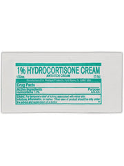 Medique MP211-35 single-dose packet of hydrocortisone cream for portable skin care.