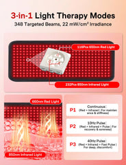 Medisana 3-in-1 Red Light Massager Belt back view with full back coverage
