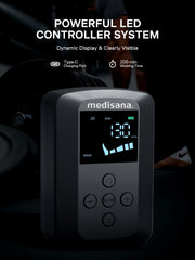 Medisana customizable modes include sequence, circulation, and whole leg