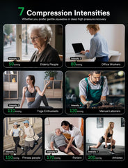 Medisana leg massager rechargeable battery enables cordless use.