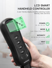 Medisana leg massager heat levels provide comforting warmth during recovery.