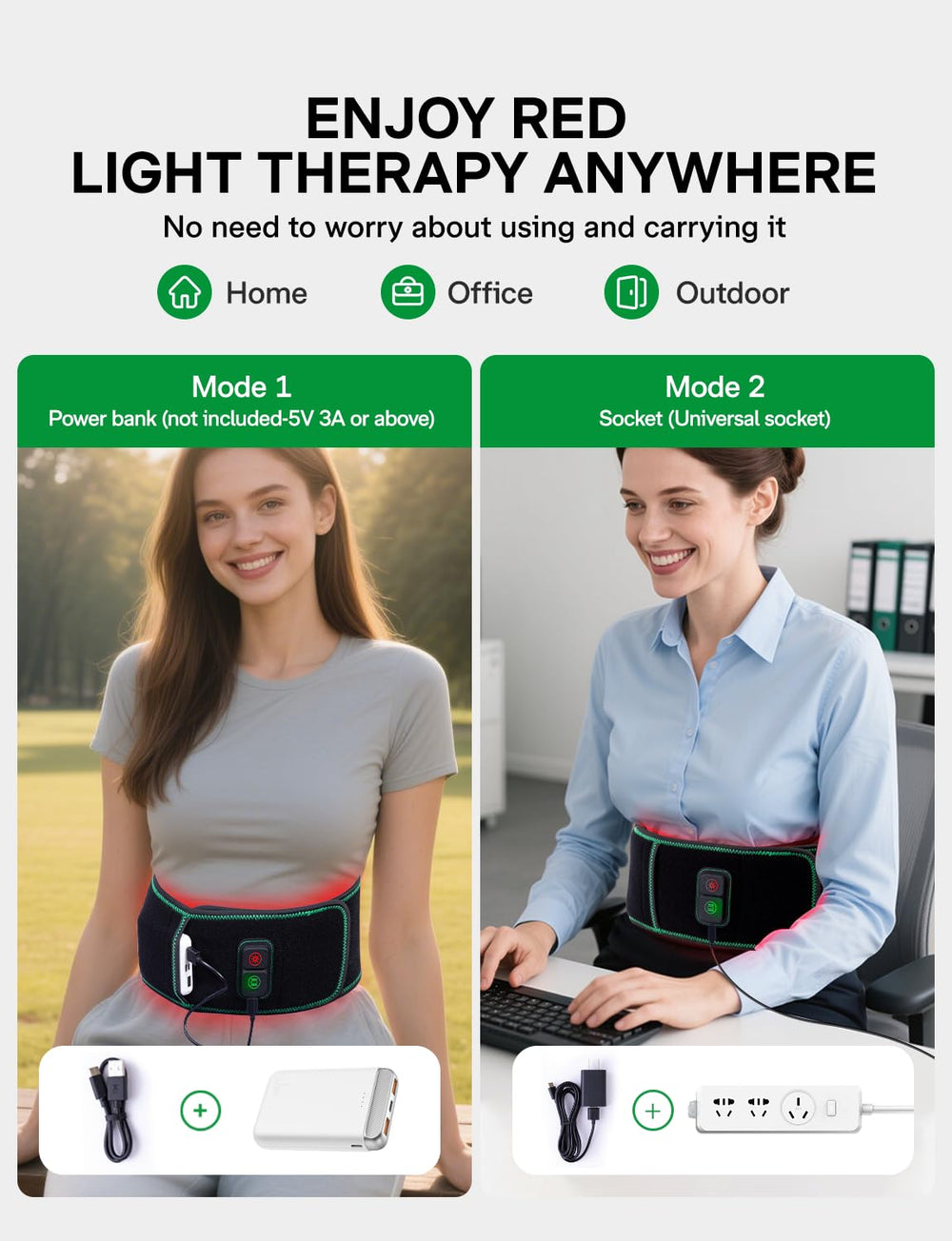 Medisana belt extender showing 40 cm extension for flexibility.