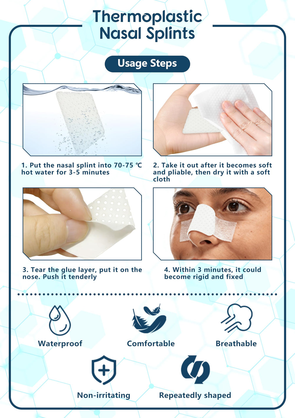 Mediss nasal-splint is eco-friendly and auto-degrades after disposal